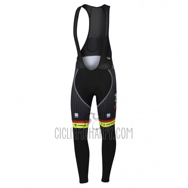 Trek Segafredo Cycling Jersey Bib Tight 2017 Long Sleeve Black and Yellow